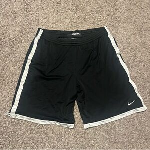 Nike Men's Black and White Athletic Shorts
